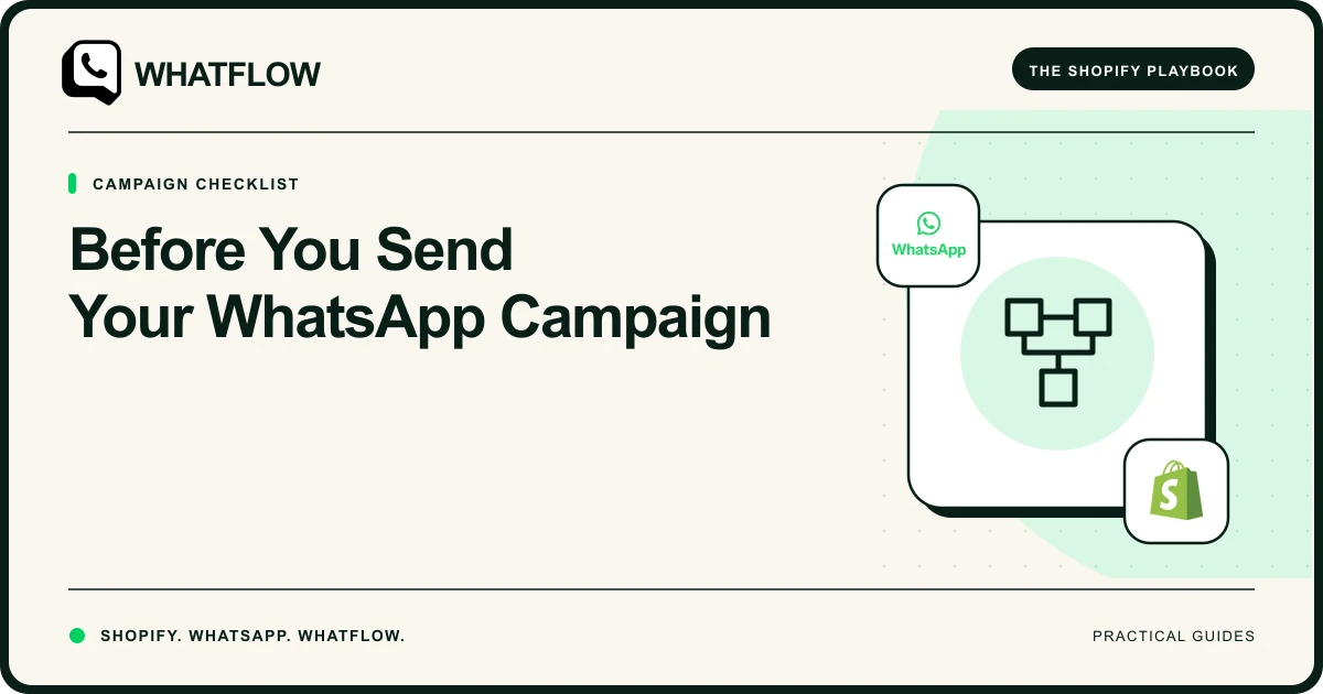Before You Send Your WhatsApp Campaign — WhatFlow guide cover