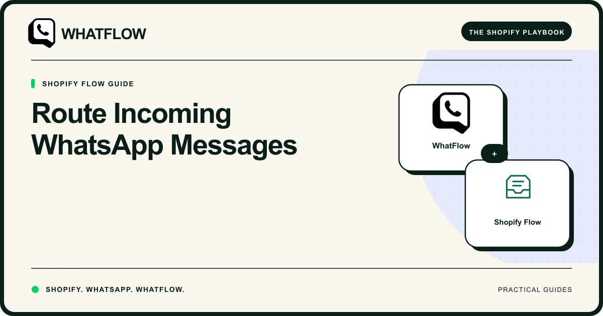 Route Incoming WhatsApp Messages — WhatFlow guide cover