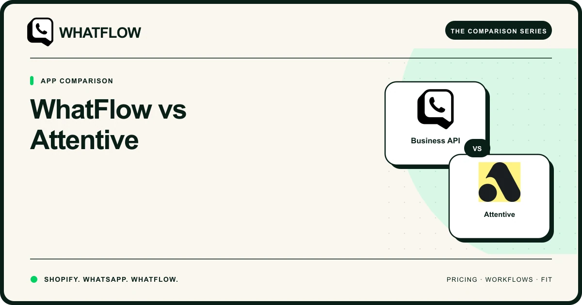 WhatFlow vs Attentive — WhatFlow comparison cover
