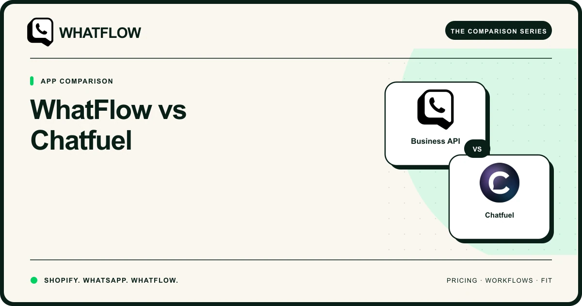 WhatFlow vs Chatfuel — WhatFlow comparison cover