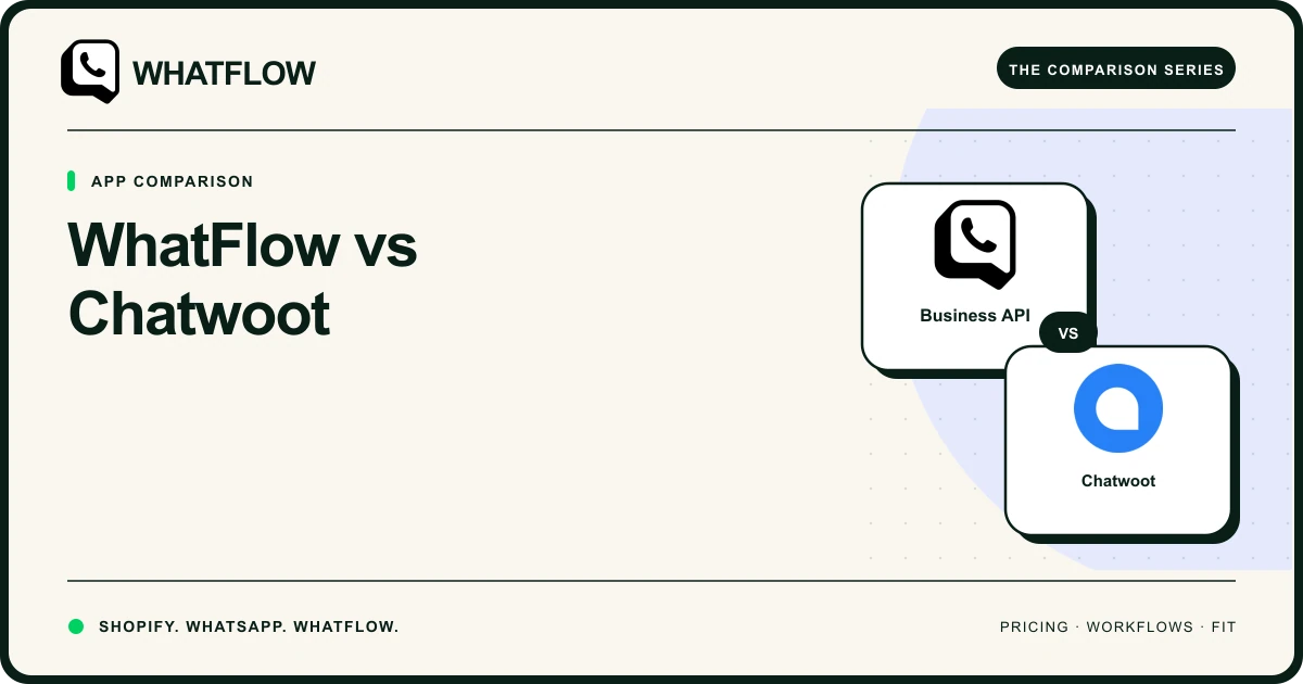 WhatFlow vs Chatwoot — WhatFlow comparison cover