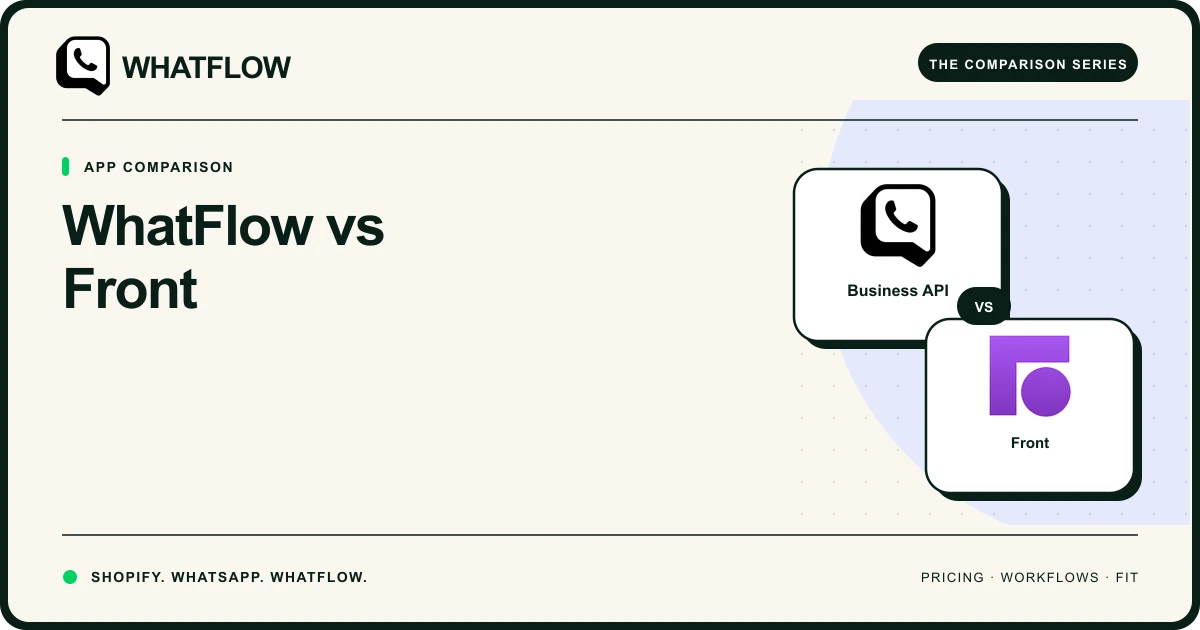 WhatFlow vs Front — WhatFlow comparison cover