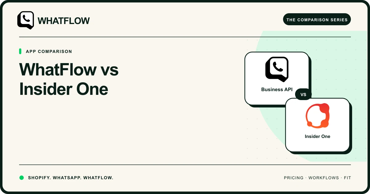 WhatFlow vs Insider One — WhatFlow comparison cover