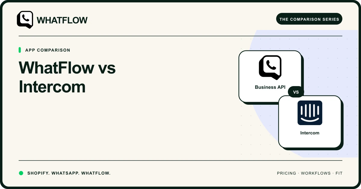 WhatFlow vs Intercom — WhatFlow comparison cover