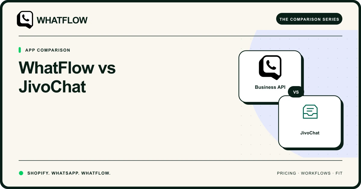 WhatFlow vs JivoChat — WhatFlow comparison cover