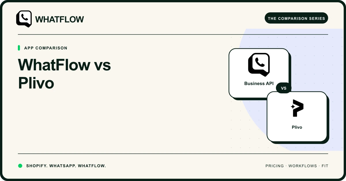 WhatFlow vs Plivo — WhatFlow comparison cover