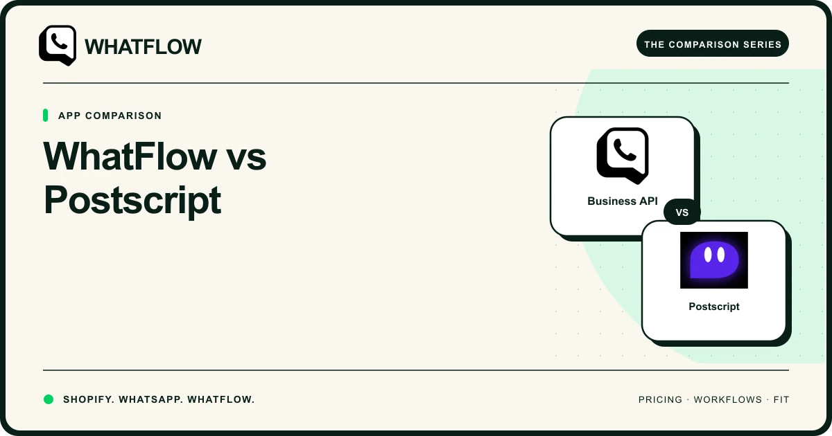 WhatFlow vs Postscript — WhatFlow comparison cover