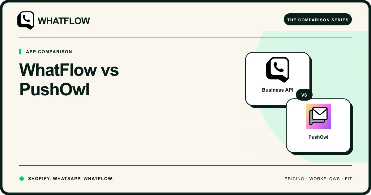 WhatFlow vs PushOwl — WhatFlow comparison cover