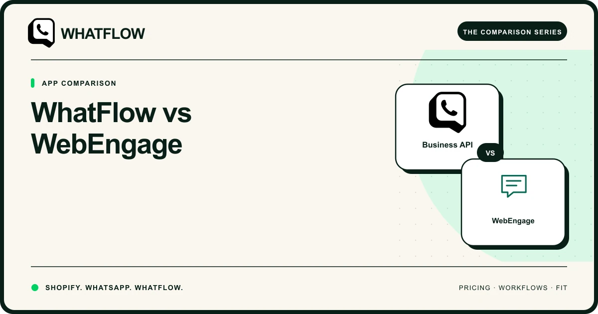 WhatFlow vs WebEngage — WhatFlow comparison cover