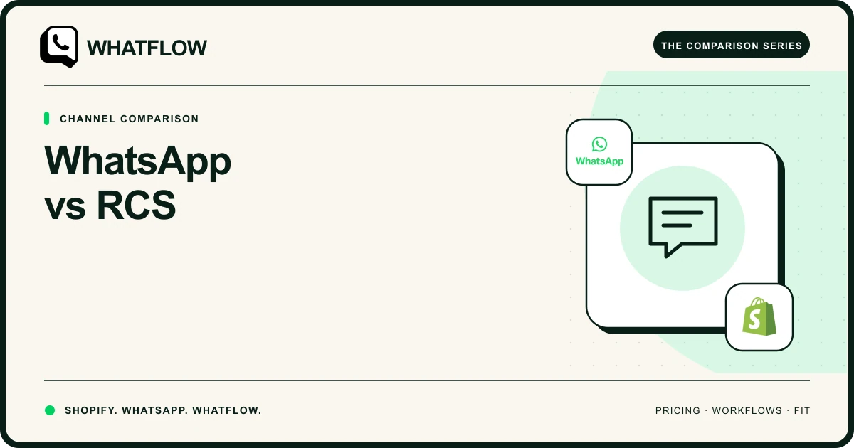 WhatsApp vs RCS — WhatFlow comparison cover