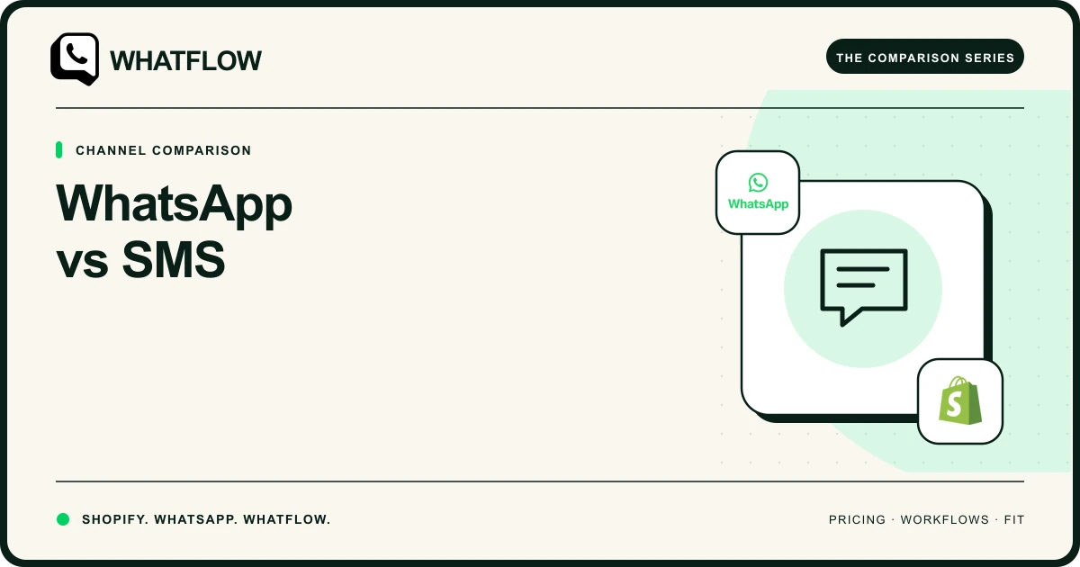 WhatsApp vs SMS — WhatFlow comparison cover