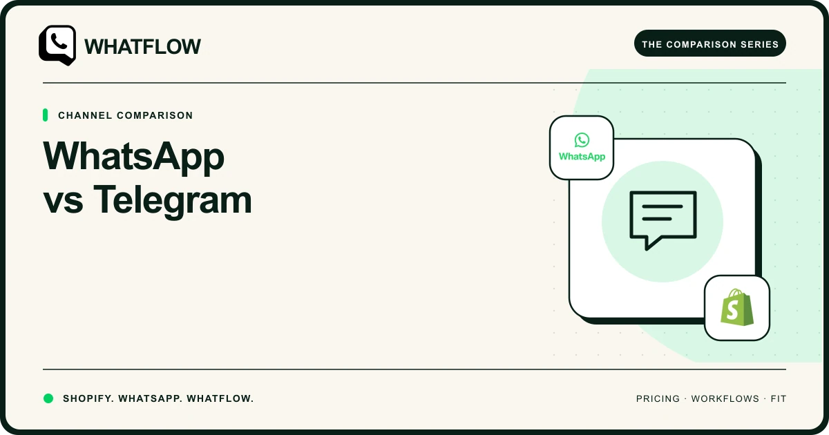 WhatsApp vs Telegram — WhatFlow comparison cover